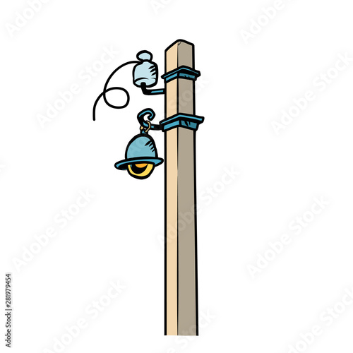street electric steel with lamp