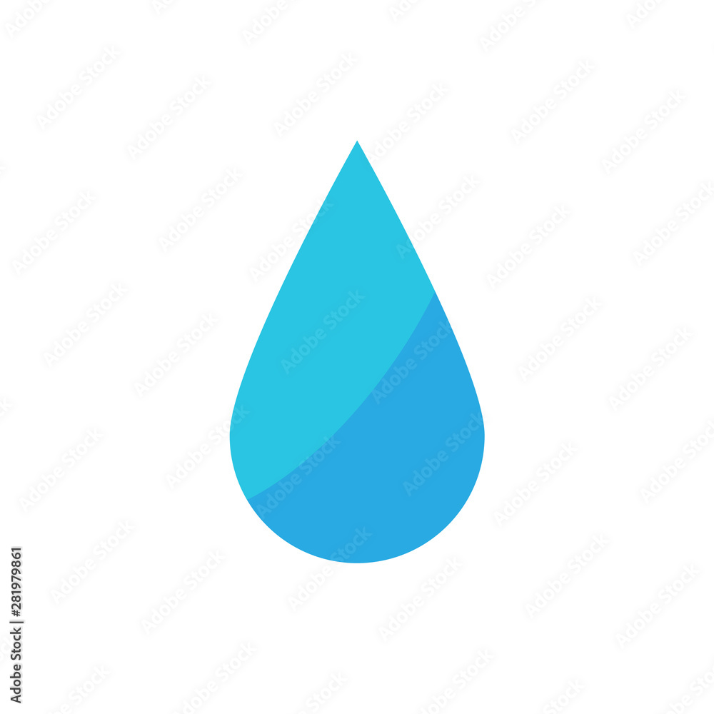 water drop flat design white background vector water drop flat design white background vector