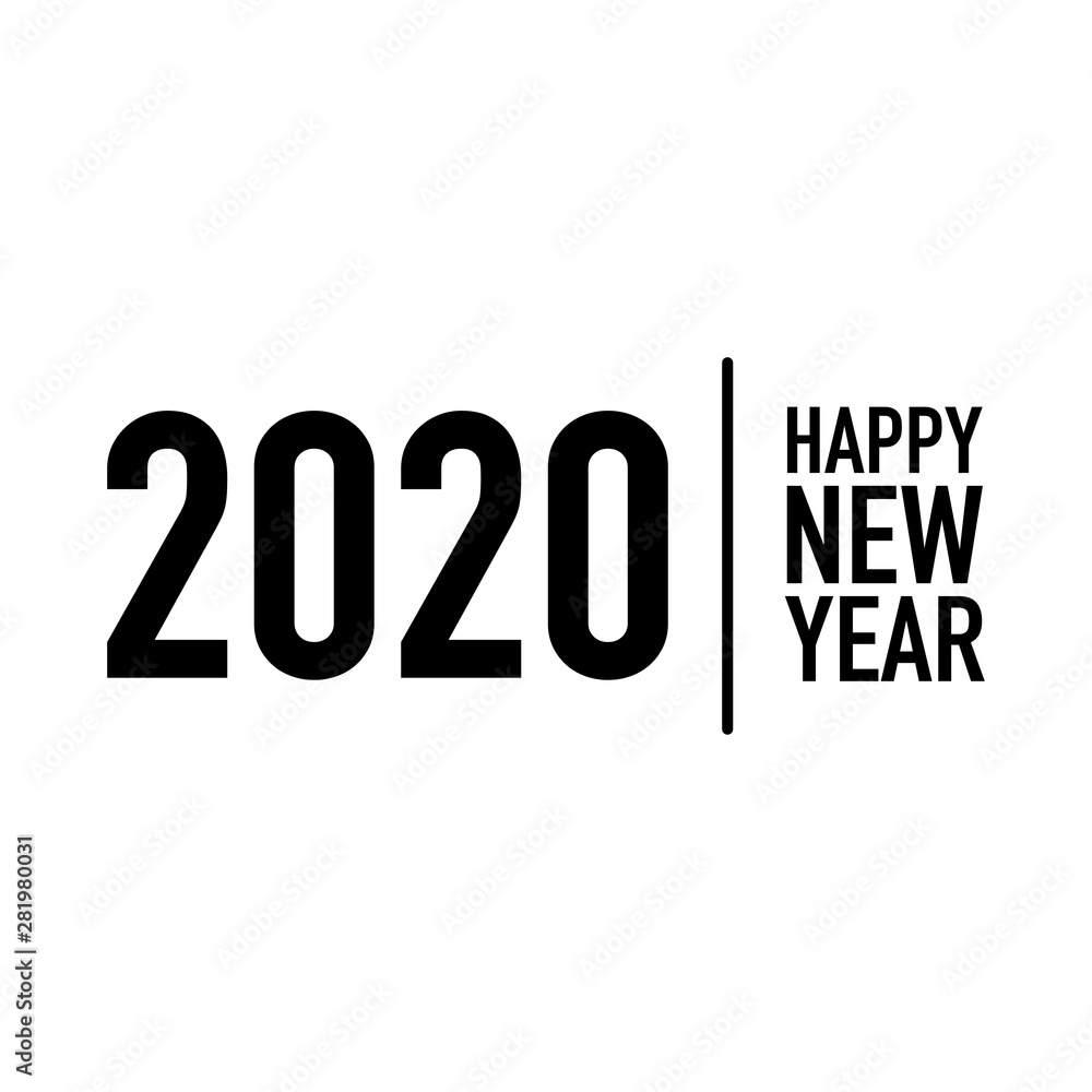 Plakat happy new year modern digital banner vector