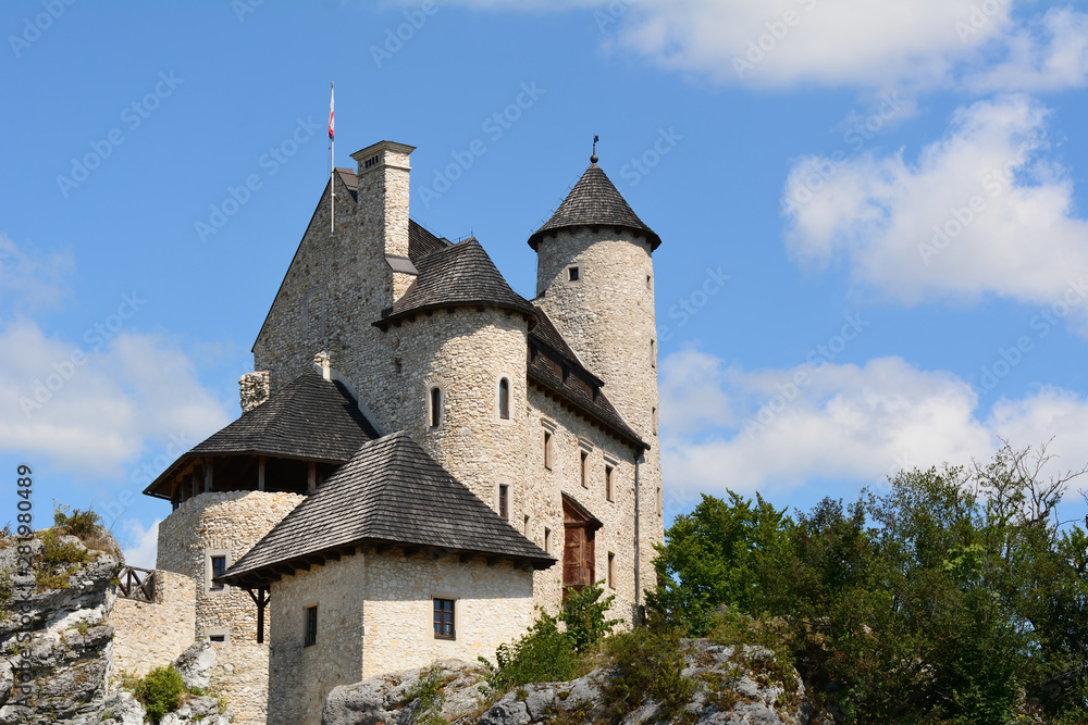 Fototapeta premium The royal Castle Bobolice, one of the most beautiful fortresses on the Eagles Nests trail in Poland.