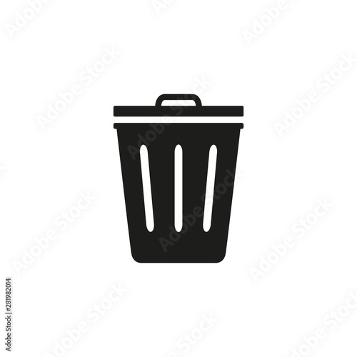 The icon of the trash. Vector illustration