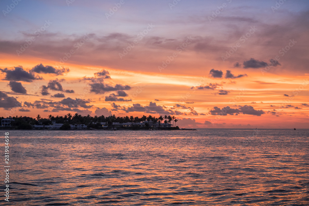 Beautiful sunset in Keywest. Miami, Florida Beautiful sunset in Keywest. Miami, Florida