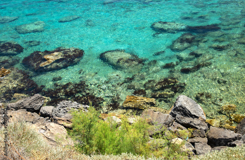 pure blue sea water