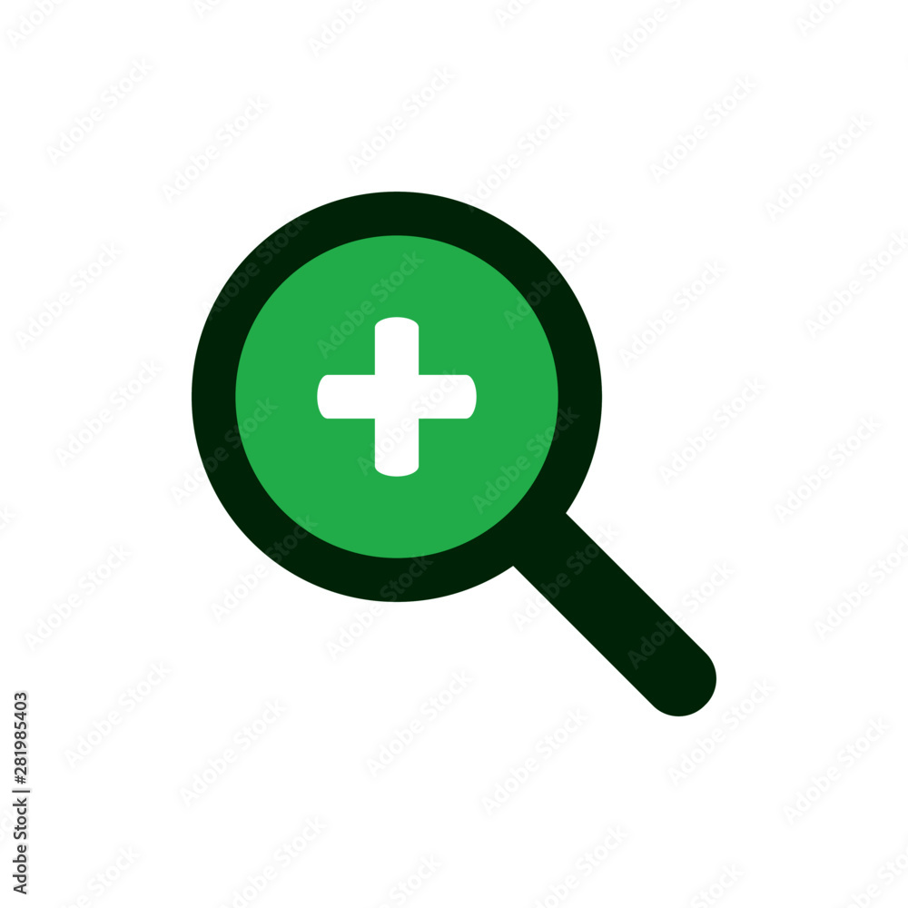 Fototapeta premium Magnifier vector icon. Magnification zoom in symbol design. Magnification icon color concept for web and mobile