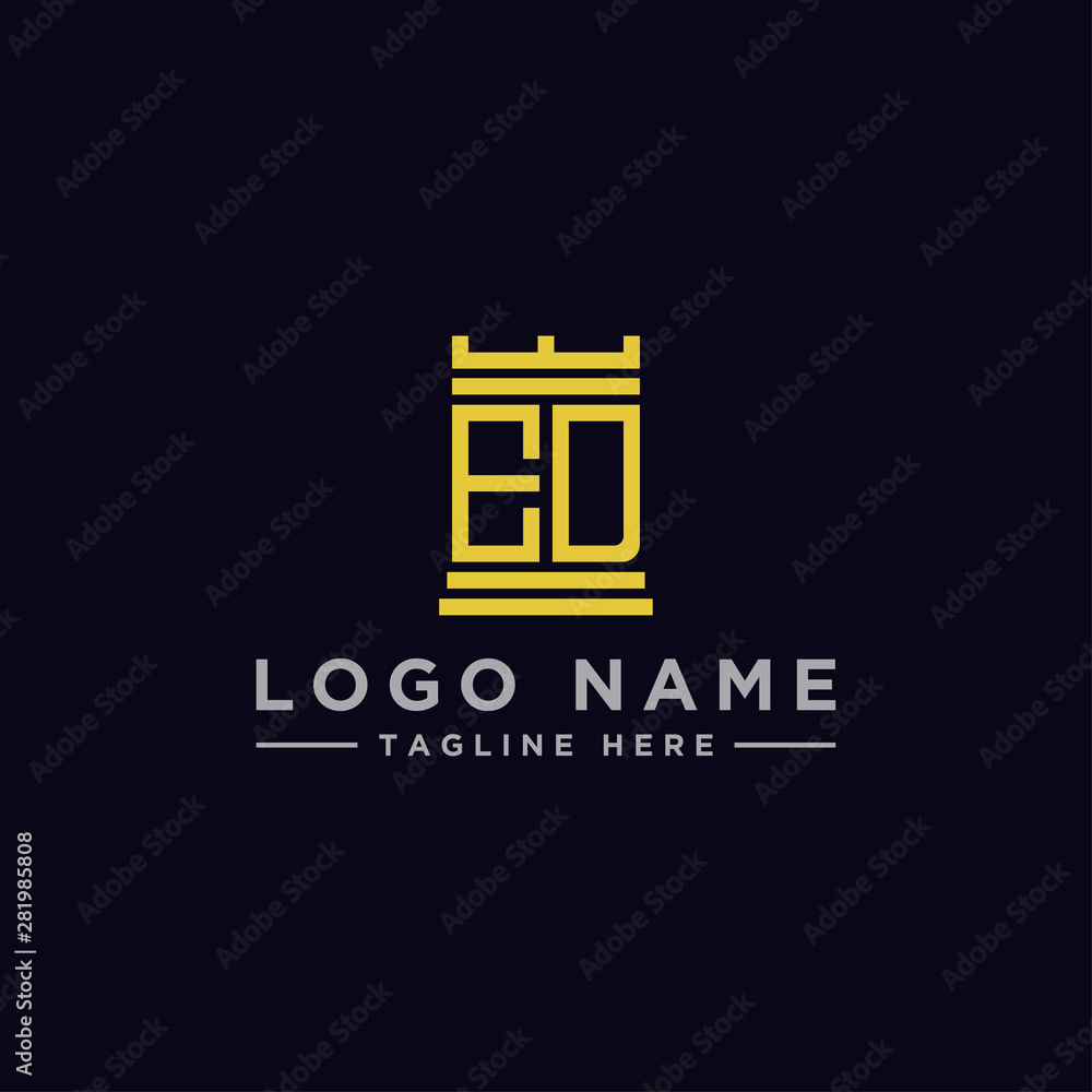 Inspiring company logo design from the initial letters to the ED logo icon. -Vectors