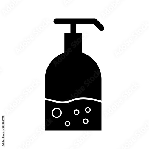 Beautiful handwash glyph black icon