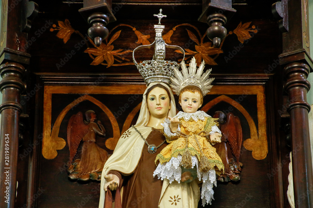 Statue of the image of Our Lady of Carmel - Nossa Senhora do Carmo
