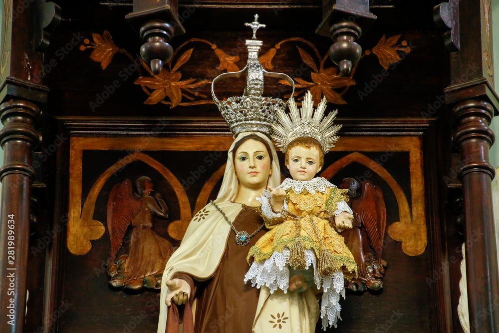Statue of the image of Our Lady of Carmel - Nossa Senhora do Carmo Statue of the image of Our Lady of Carmel - Nossa Senhora do Carmo
