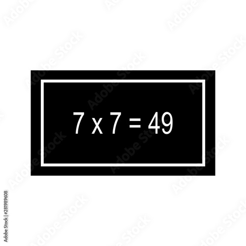 Beautiful arithmetic glyph black icon