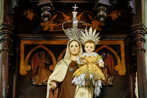 Statue of the image of Our Lady of Carmel - Nossa Senhora do Carmo