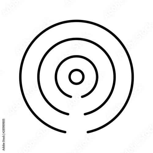 beautiful personal hotspot line black icon