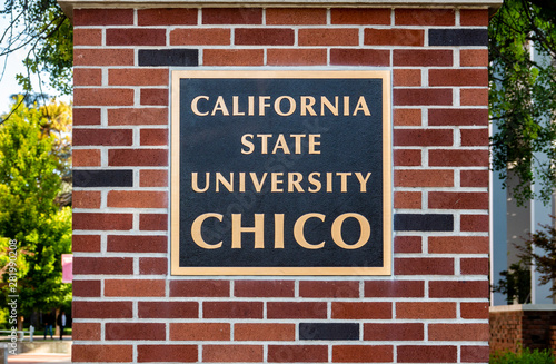 The California State University Chico, also known as Chico State, was built in 1887.  It is 90 miles north of Sacramento photo