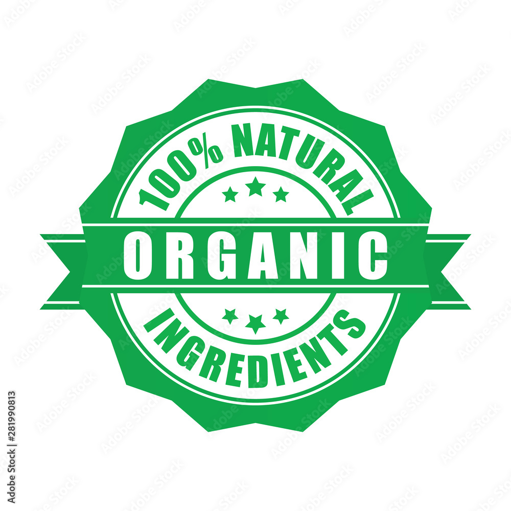 Organic eco food, greenstamp. 100% eco natural organic food stamp. Certified high quality eco organic natural food stamp.
