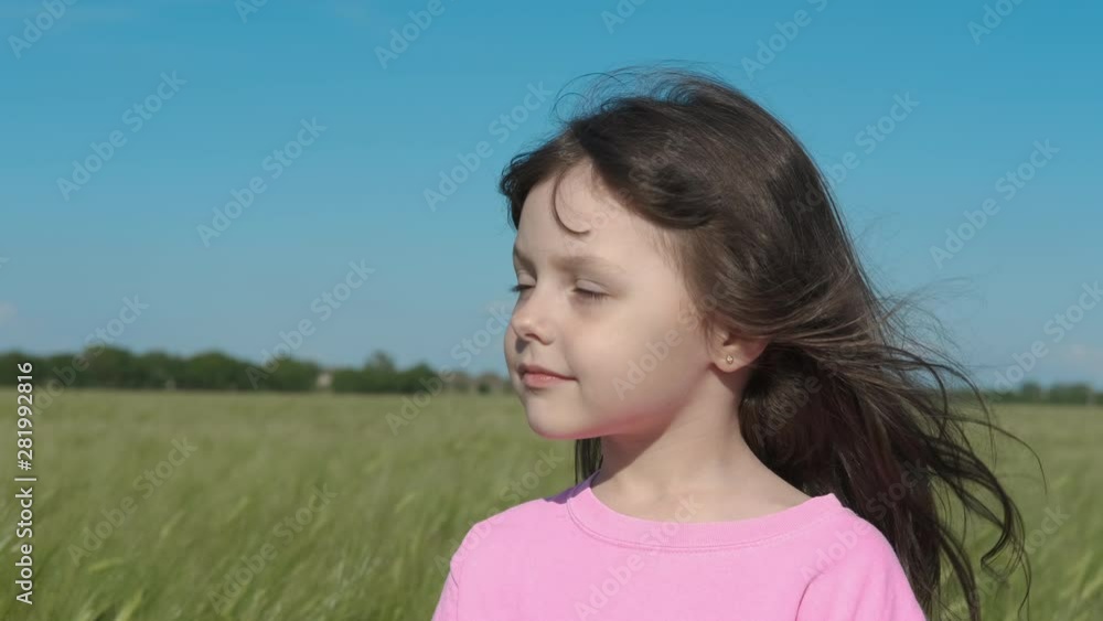 Wind blowing the child. Wind blowing the child.