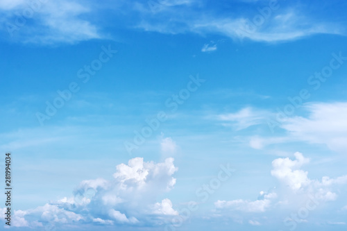 Natural blue sky with white clouds