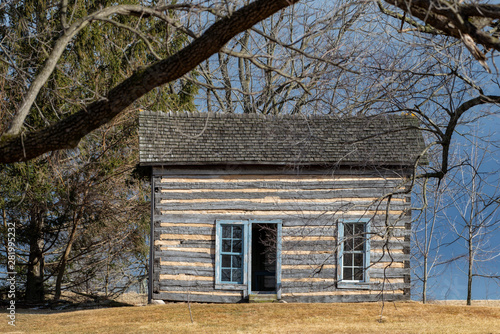 Log Cabin with Big Windows in David Rogers Park Lagrange County Indiana © David Arment