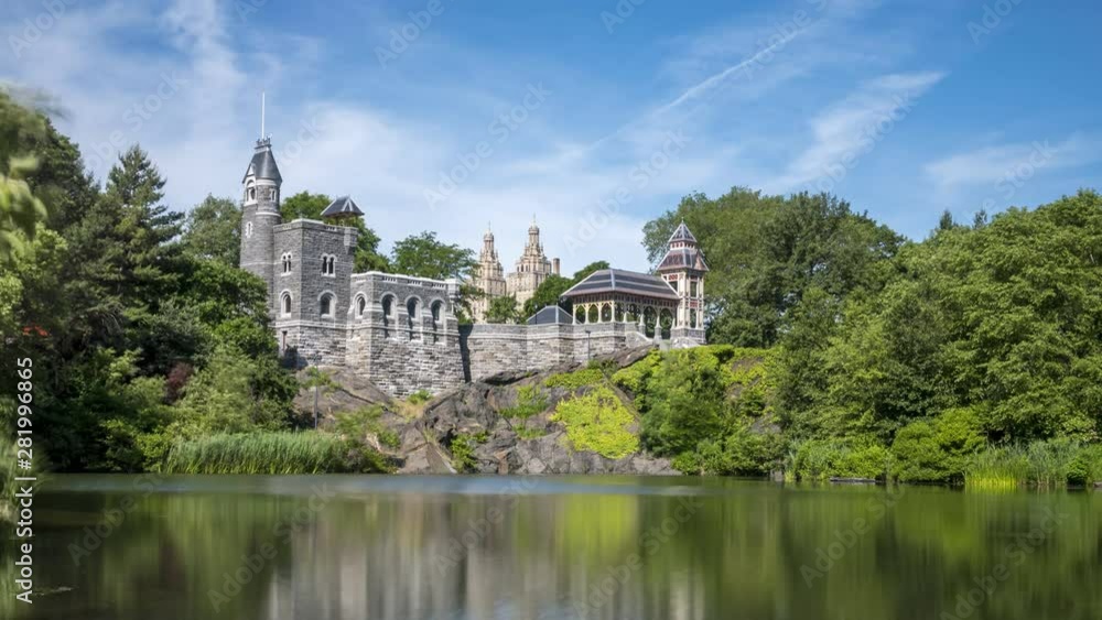 Belvedere Casttle Reflected on Large Body of Watter in Central Park Belvedere Casttle Reflected on Large Body of Watter in Central Park