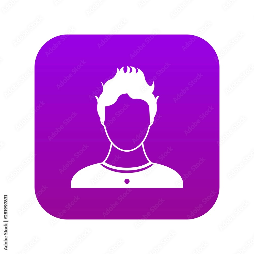 User icon digital purple for any design isolated on white vector illustration User icon digital purple for any design isolated on white vector illustration