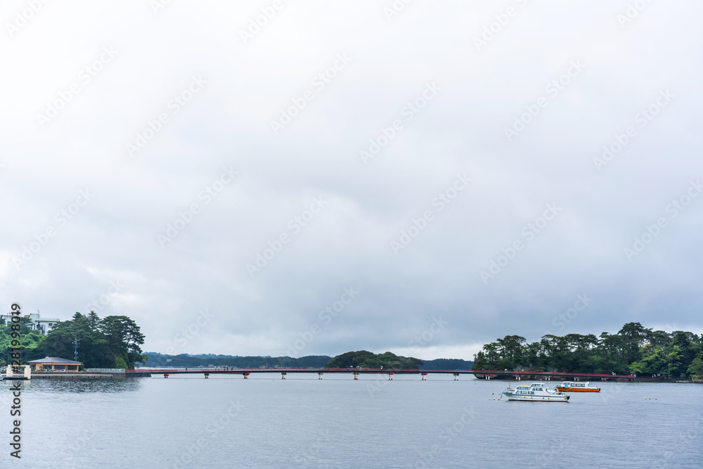 panoramic sea view of Matsushima in Miyagi, Japan panoramic sea view of Matsushima in Miyagi, Japan
