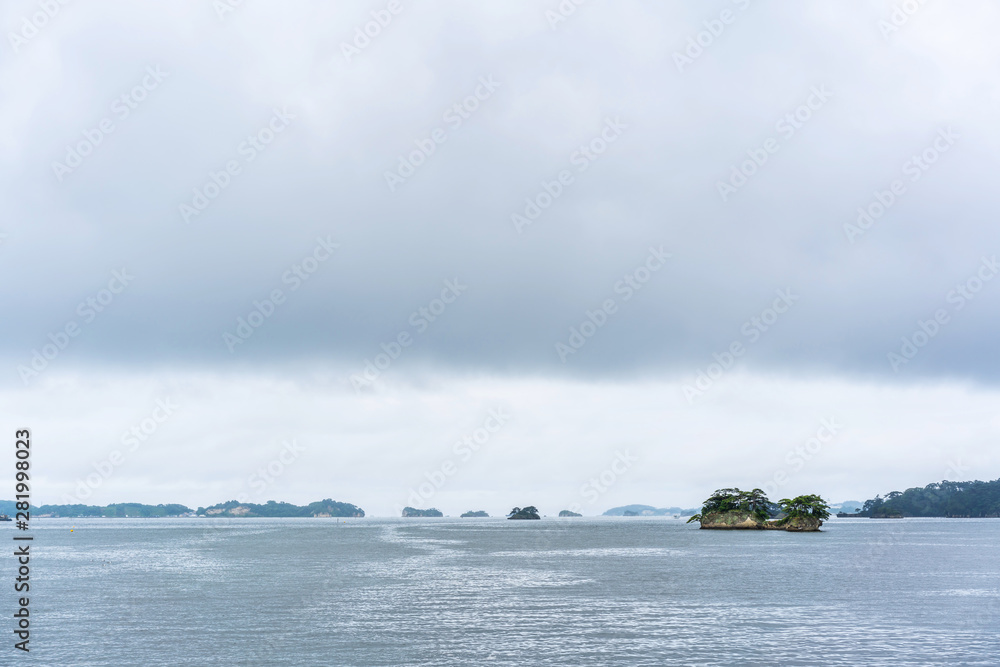 panoramic sea view of Matsushima in Miyagi, Japan