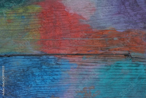 color wooden texture from an old board in paint
