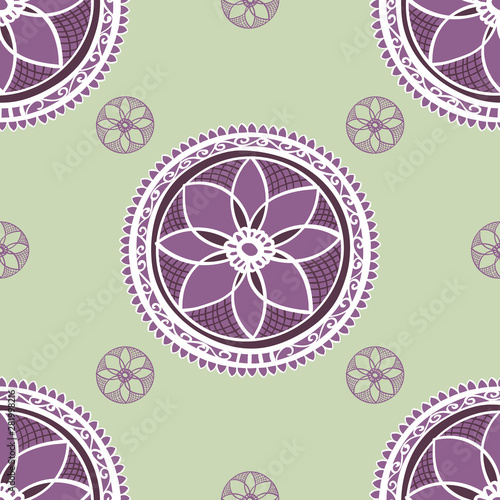 ethnic tribal seamless pattern background , black on white line round shape ornament doodle . hand drown mandala indian asian wallpaper vector illustration