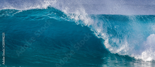 Breaking Ocean wave wide angle