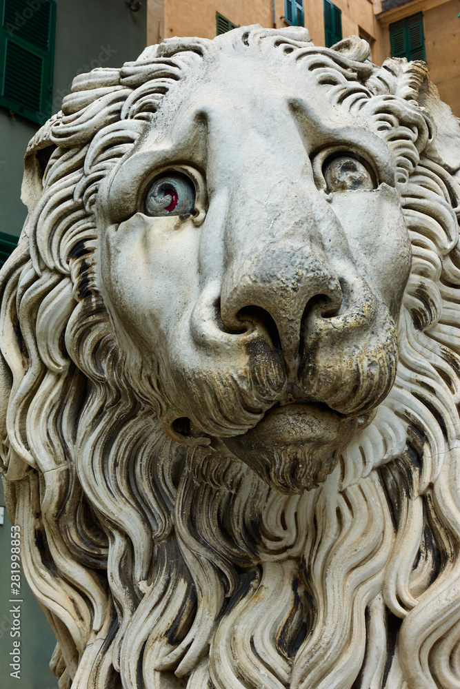 Marble lion in Genoa