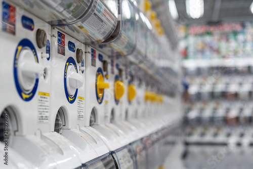 capsule toy vending machines in Sendai, Japan