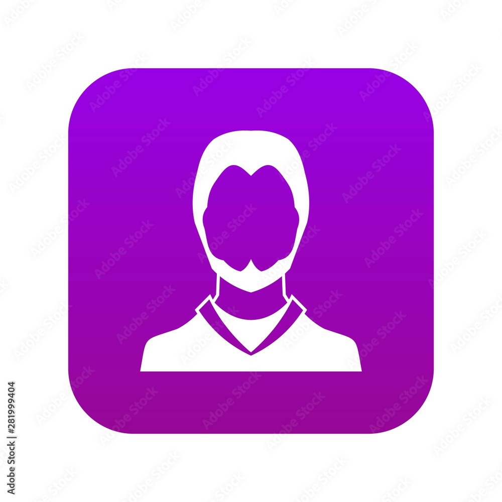 User icon digital purple for any design isolated on white vector illustration User icon digital purple for any design isolated on white vector illustration