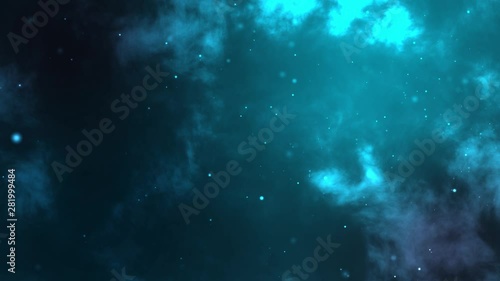 Abstract space cloud and stars flowing around in rotating motion, star dust floating in cosmos