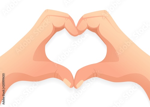 Hand heart shape