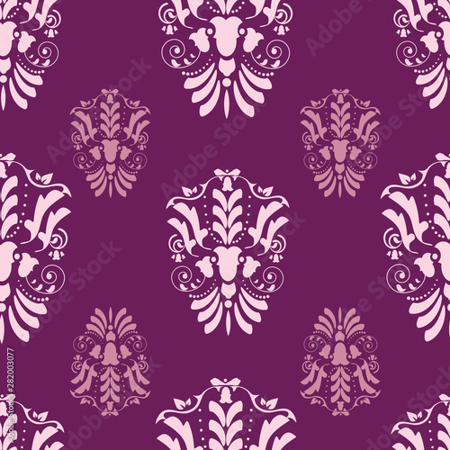 Damask seamless pattern illustration for wallpapers, stationary, wrapping paper, fabric, textile etc.