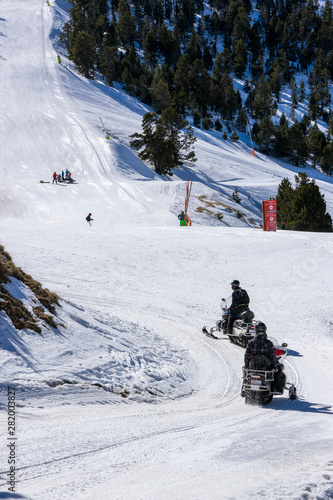 ski slope in Andorra photo