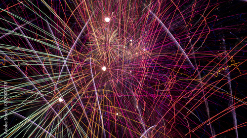 close up of fireworks on 4th of july independence day 