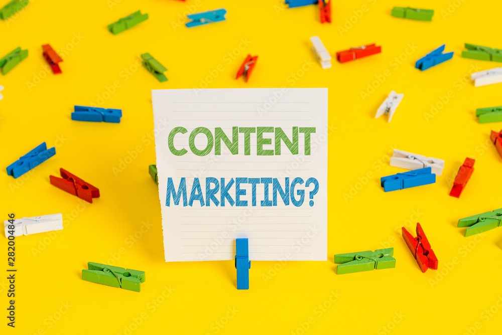 Conceptual hand writing showing Content Marketing question. Concept meaning involves creation and sharing of online material Conceptual hand writing showing Content Marketing question. Concept meaning involves creation and sharing of online material