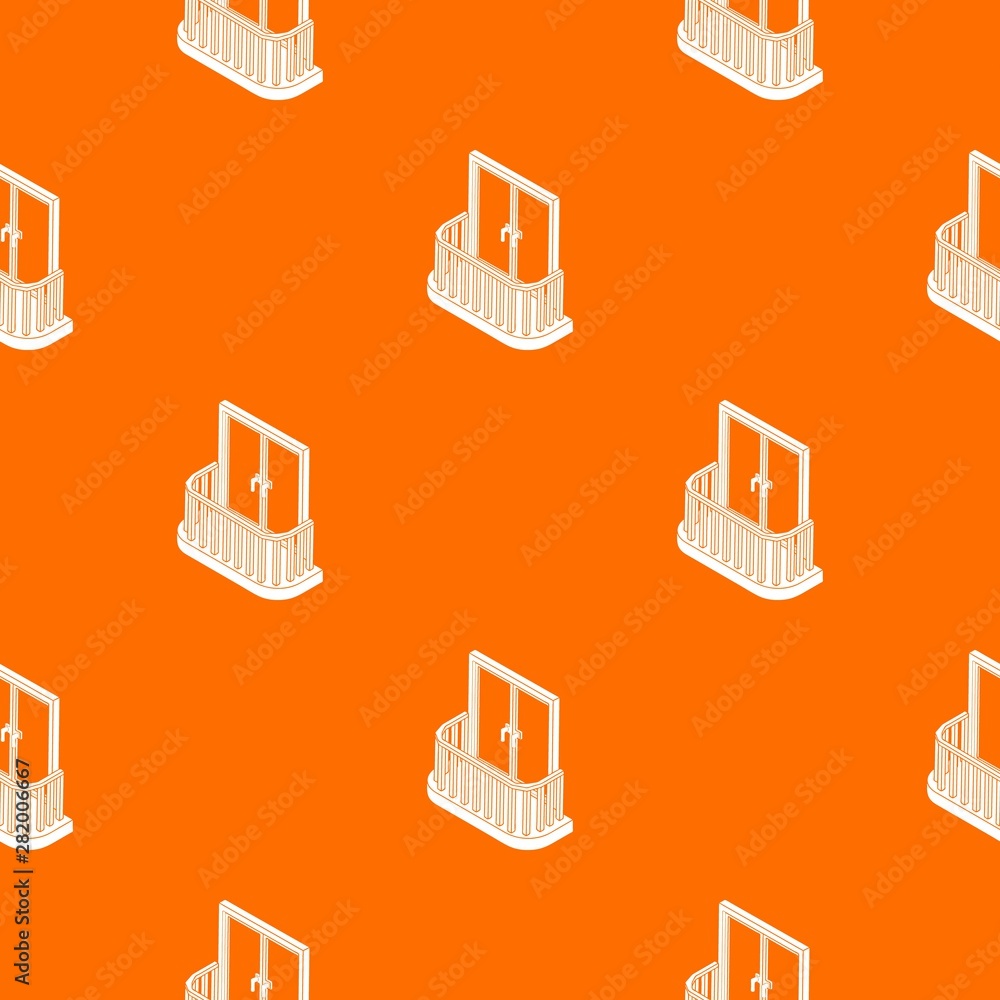 Modern balcony pattern vector orange for any web design best Modern balcony pattern vector orange for any web design best