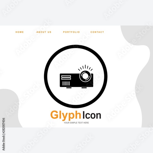 Movie maker icon for your project