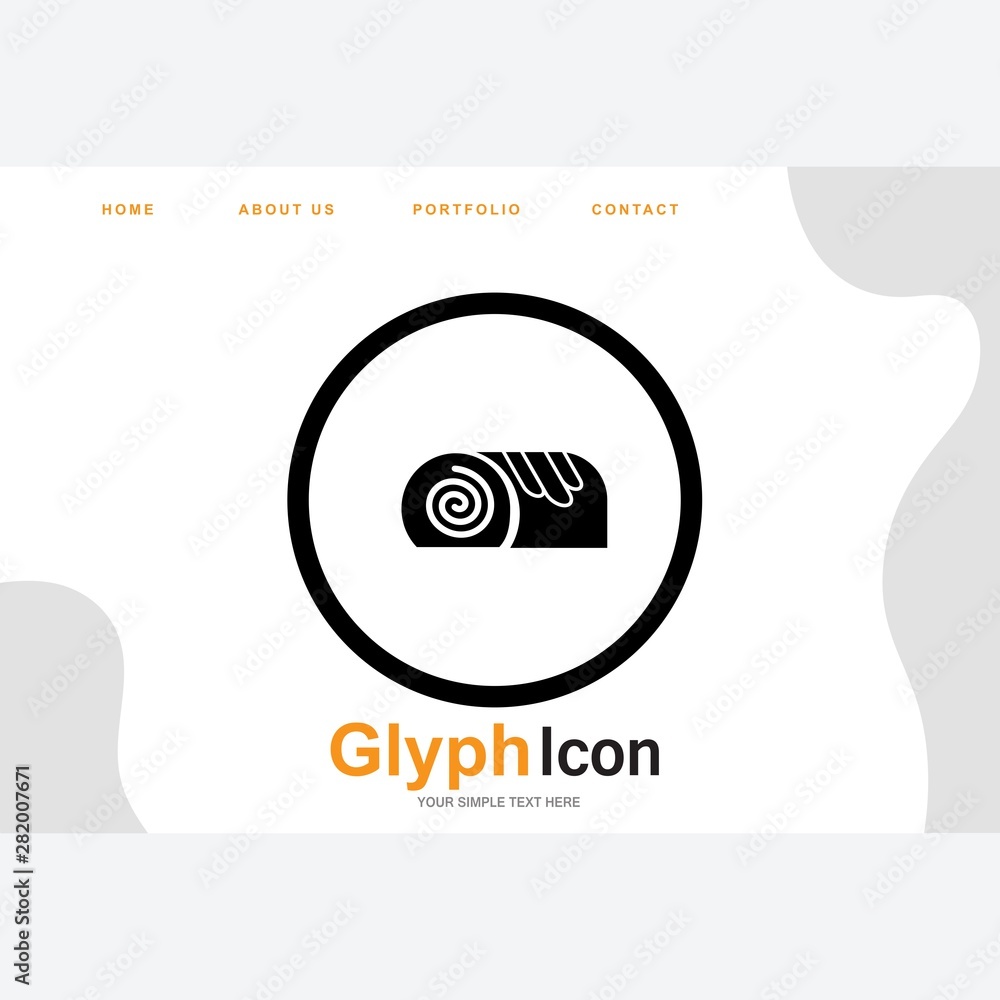 Swiss Roll icon for your project Swiss Roll icon for your project