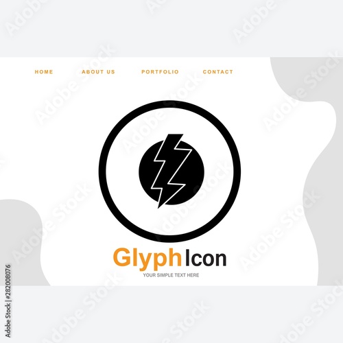 Lightening  icon for your project