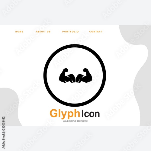 Body builder icon for your project