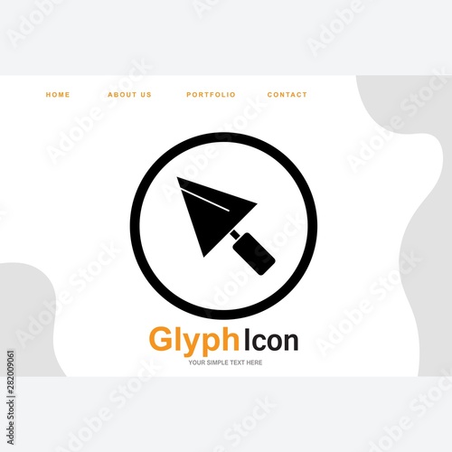 Trowel icon for your project