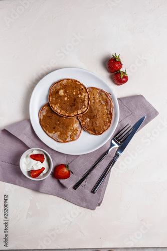 Strawberry pancakes