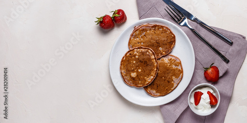 Strawberry pancakes