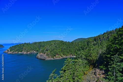 View of Deception Pass near Whidbey Island, Washington