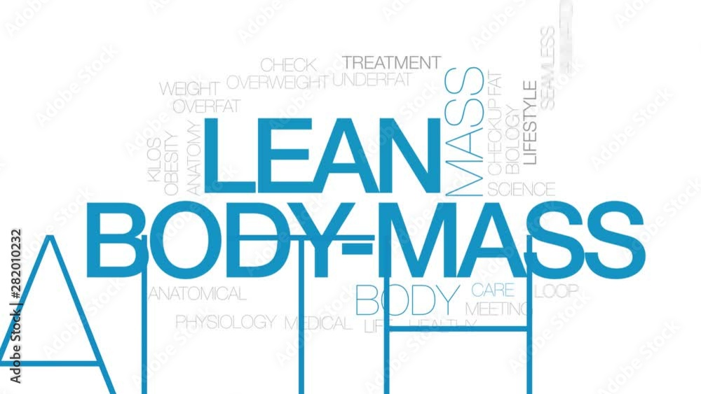 Lean body-mass animated word cloud. Kinetic typography. Lean body-mass animated word cloud. Kinetic typography.