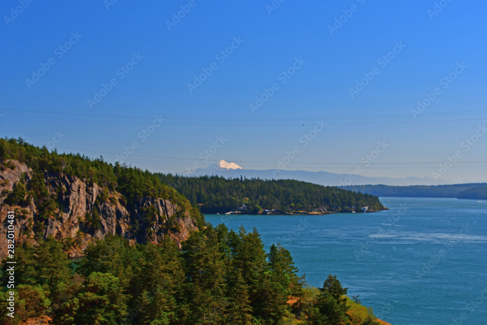 View of Deception Pass near Whidbey Island, Washington