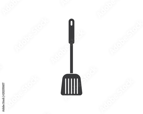 spatula logo icon of cooking and kithen vector