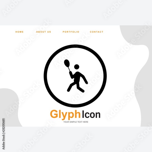 Tennis Player icon for your project