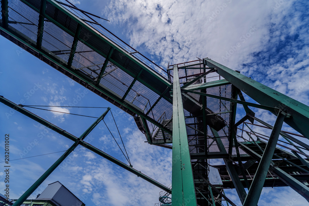 Naklejka premium Equipment and pipeline in oil refinery.